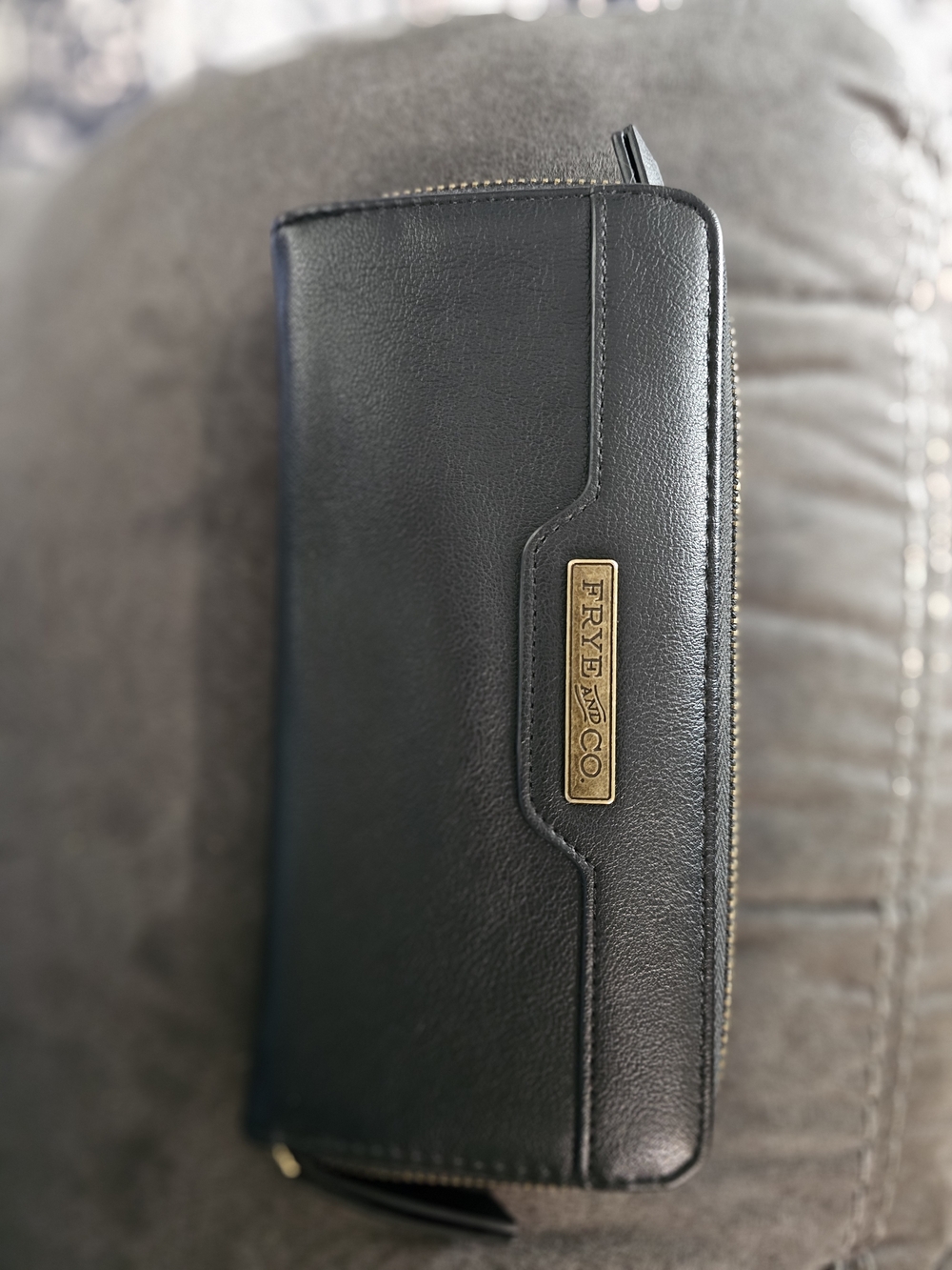 Frye Brown Leather Zip Wallet